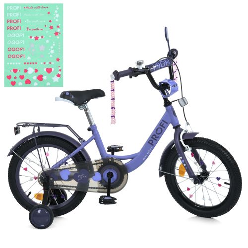 Велосипед дитячий PROF1 Princess 16" бузковий (MB 16043-1)