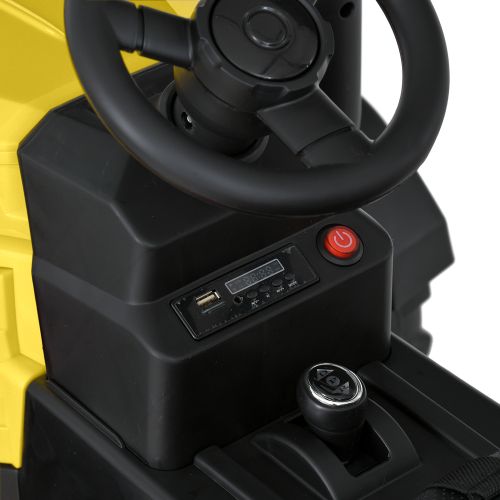 Дитячий електромобіль BAMBI RACER Трактор з причепом жовтий (M 5852EBLR-6)