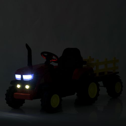 Дитячий електромобіль BAMBI RACER Трактор з причепом жовтий (M 5852EBLR-6)