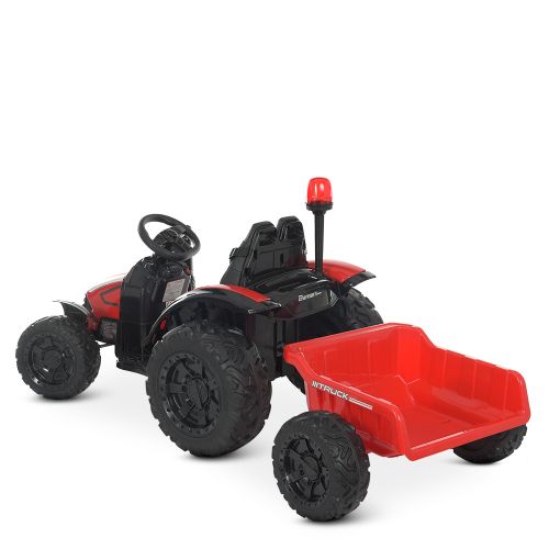 Детский электромобиль BAMBI RACER Трактор с прицепом красный (M 4573EBLR-3)