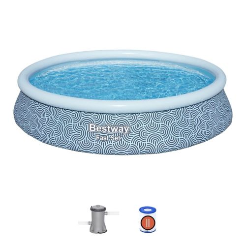 Басейн надувний BESTWAY 396х84 см з фільтром (57376)