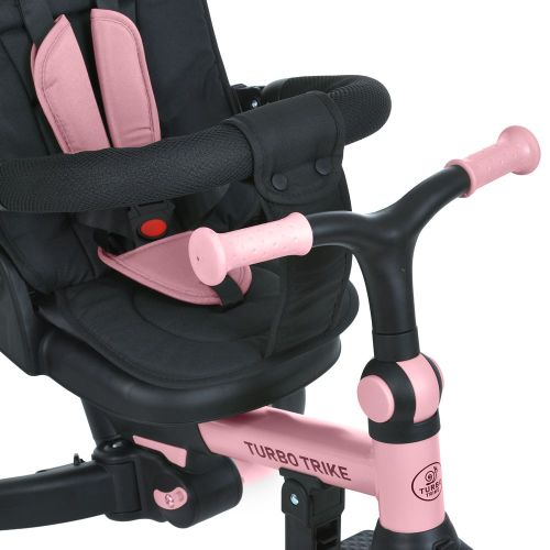 Велосипед з батьківською ручкою TURBOTRIKE рожевий (MT 1036 pink)