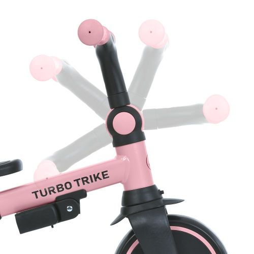 Велосипед з батьківською ручкою TURBOTRIKE рожевий (MT 1036 pink)