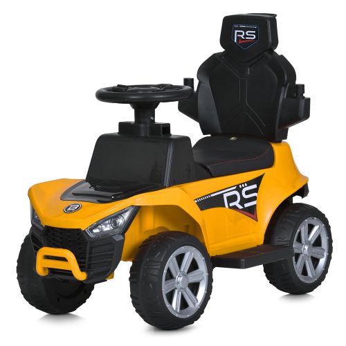 Каталка-толокар BAMBI RACER с родительской ручкой желтая (M 5764EL-6)
