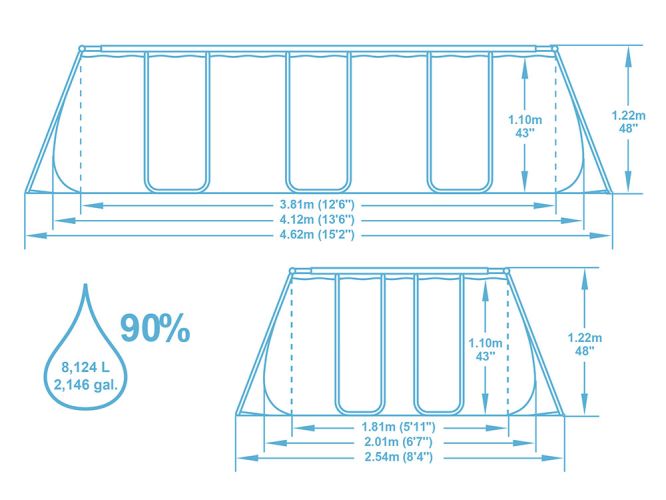   BESTWAY 412x201x122      (56722)