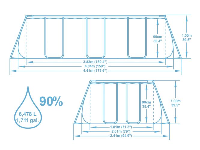   BESTWAY 404x201x100      (56721)