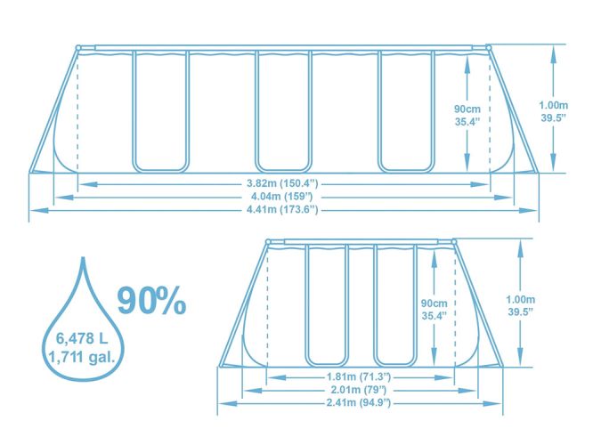   BESTWAY 404x201x100      (56441)